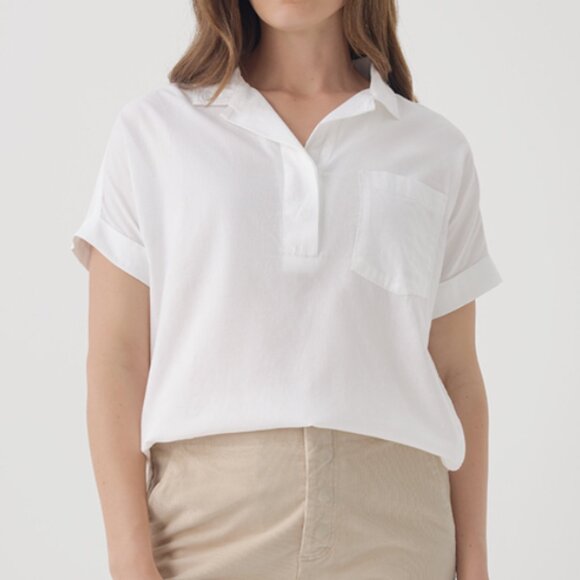 PACT Sunset Lightweight Cotton Popover Top - Picture 4 of 6